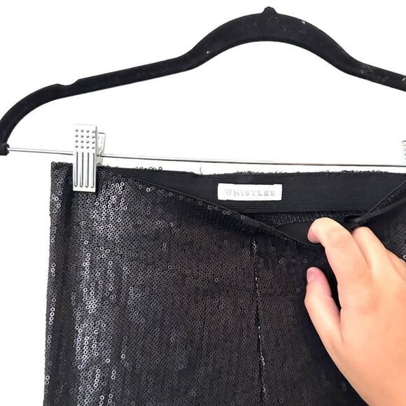 WHISTLES Sequin High Waist Leggings Sz 6 - Picture 3 of 5